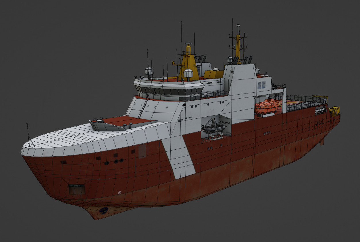 Arctic and Offshore Patrol Ship Low-poly 3D model_6