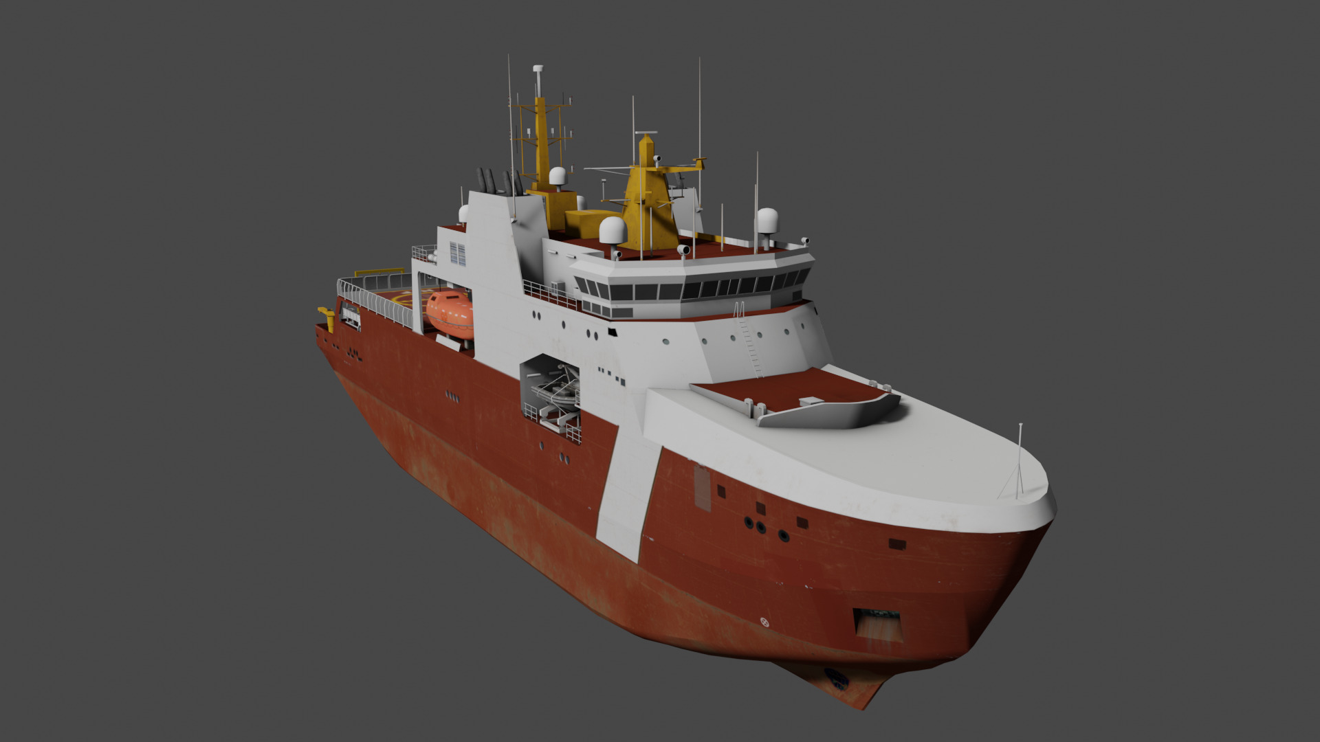 Arctic and Offshore Patrol Ship Low-poly 3D model_5