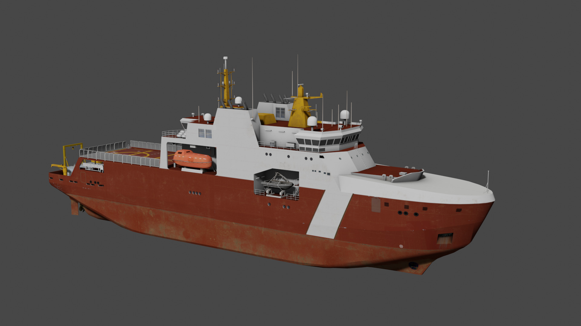 Arctic and Offshore Patrol Ship Low-poly 3D model_1