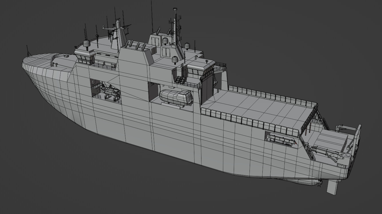 Arctic and Offshore Patrol Ship Low-poly 3D model_12