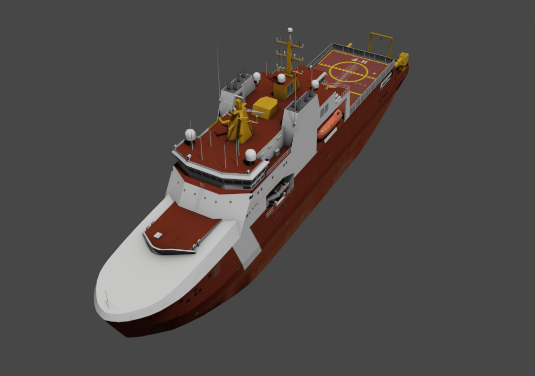 Arctic and Offshore Patrol Ship Low-poly 3D model_8