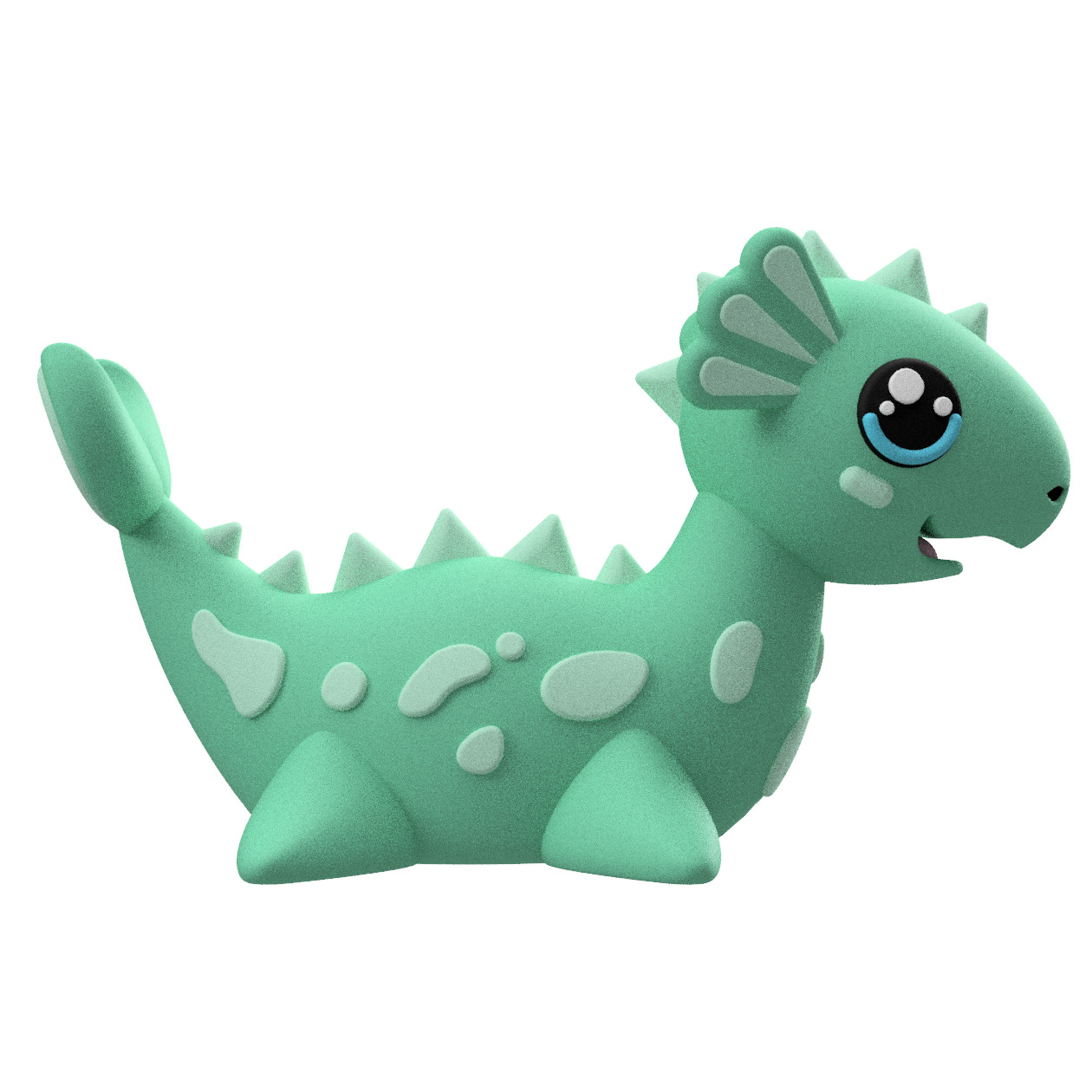 Cute Cryptid Little Loch Ness Monster 3D Printable Figure 3D print model_3