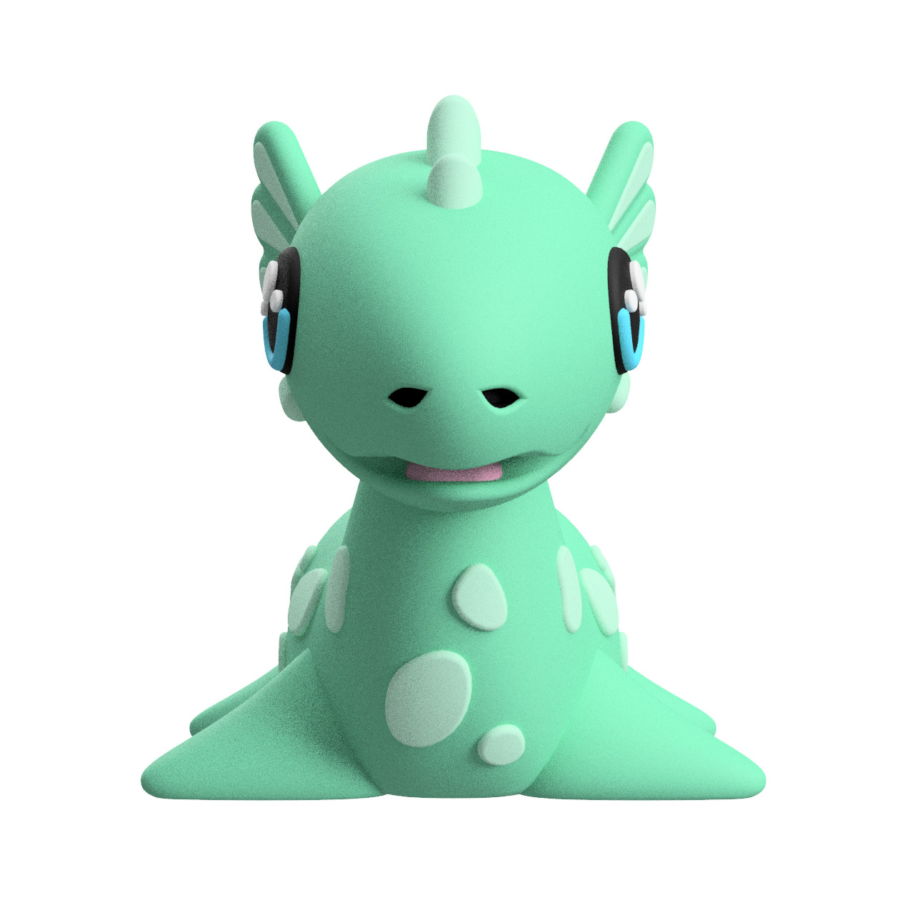 Cute Cryptid Little Loch Ness Monster 3D Printable Figure 3D print model_1