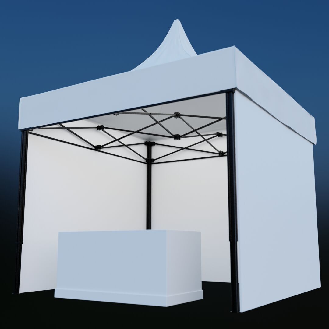 Tent Event 2 Low-poly 3D model_4