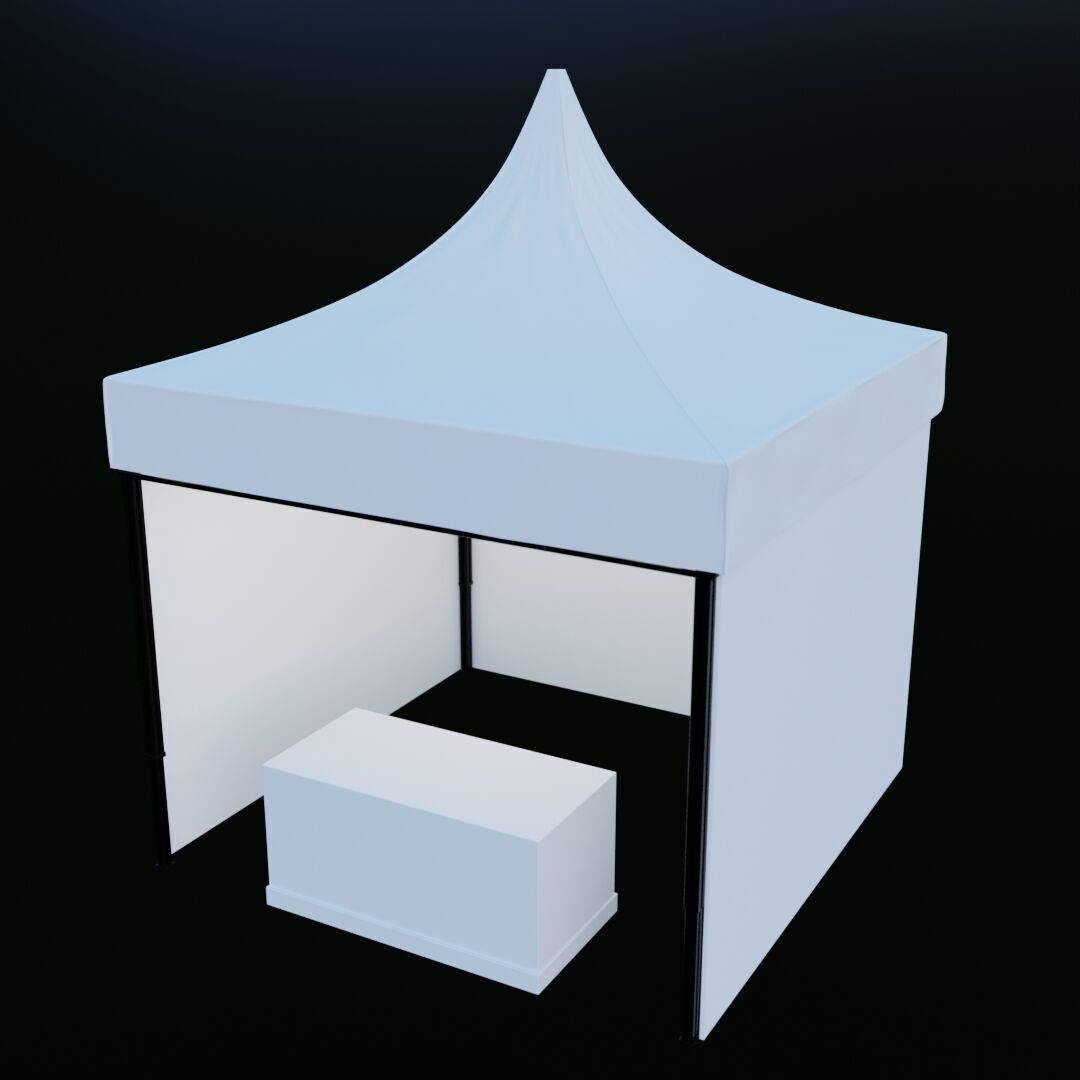 Tent Event 2 Low-poly 3D model_3