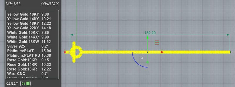 Diamond Tennis Bracelet with Toggle Clasp 3D print model_4