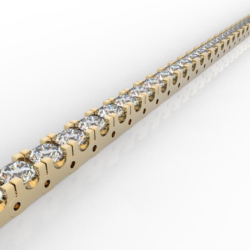 Diamond Tennis Bracelet with Toggle Clasp 3D print model_1