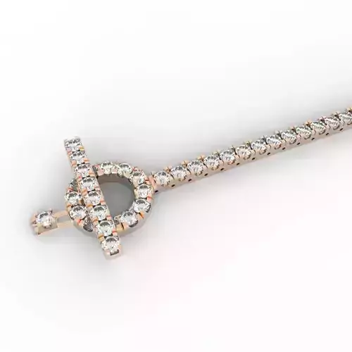 Diamond Tennis Bracelet with Toggle Clasp