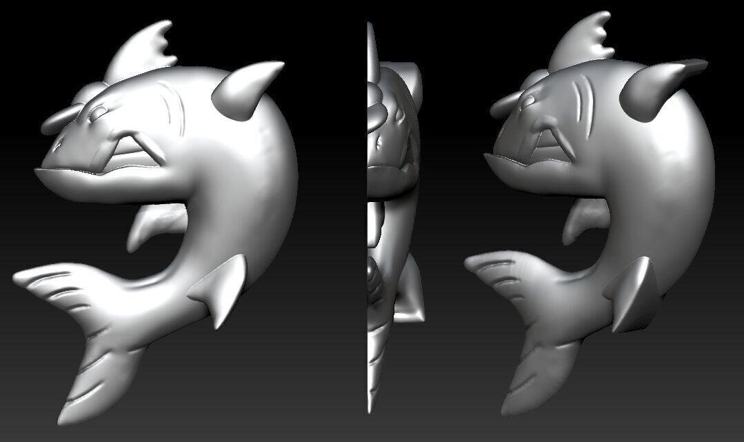 Aggressive Shark 3D Model 3D print model_1