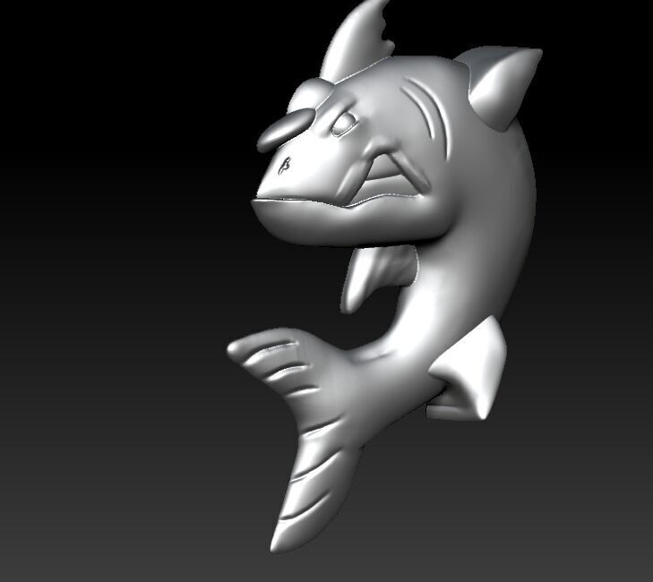 Aggressive Shark 3D Model 3D print model_3