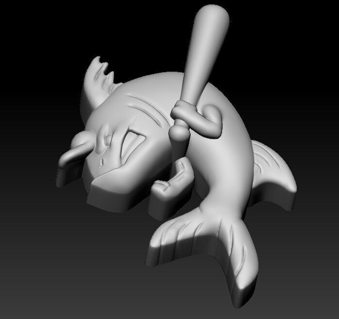 Aggressive Shark 3D Model 3D print model_11