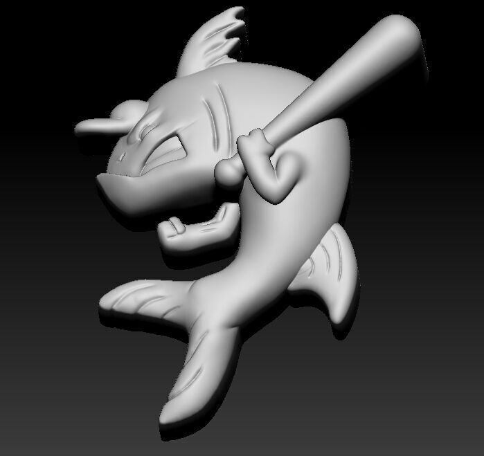 Aggressive Shark 3D Model 3D print model_9