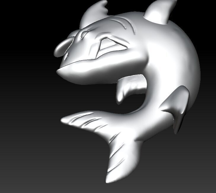 Aggressive Shark 3D Model 3D print model_5