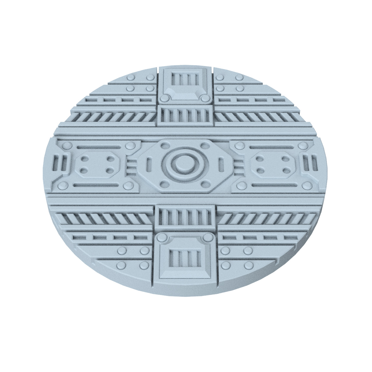 Sci-Fi Grated Floor Base Toppers 32mm Round Miniature Bases 3D print model_1