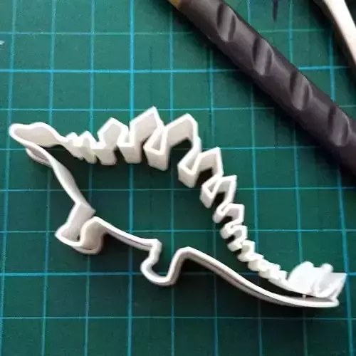 Dino Stegosaurus cookie cutter 3D print model