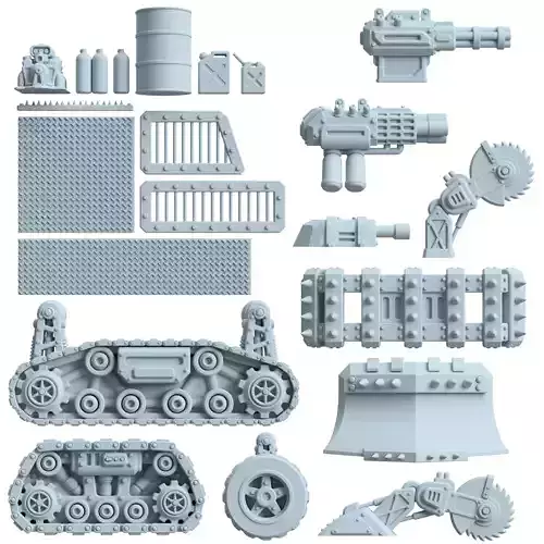 Scale Post-Apocalyptic Car Kitbashing Tabletop Bits
