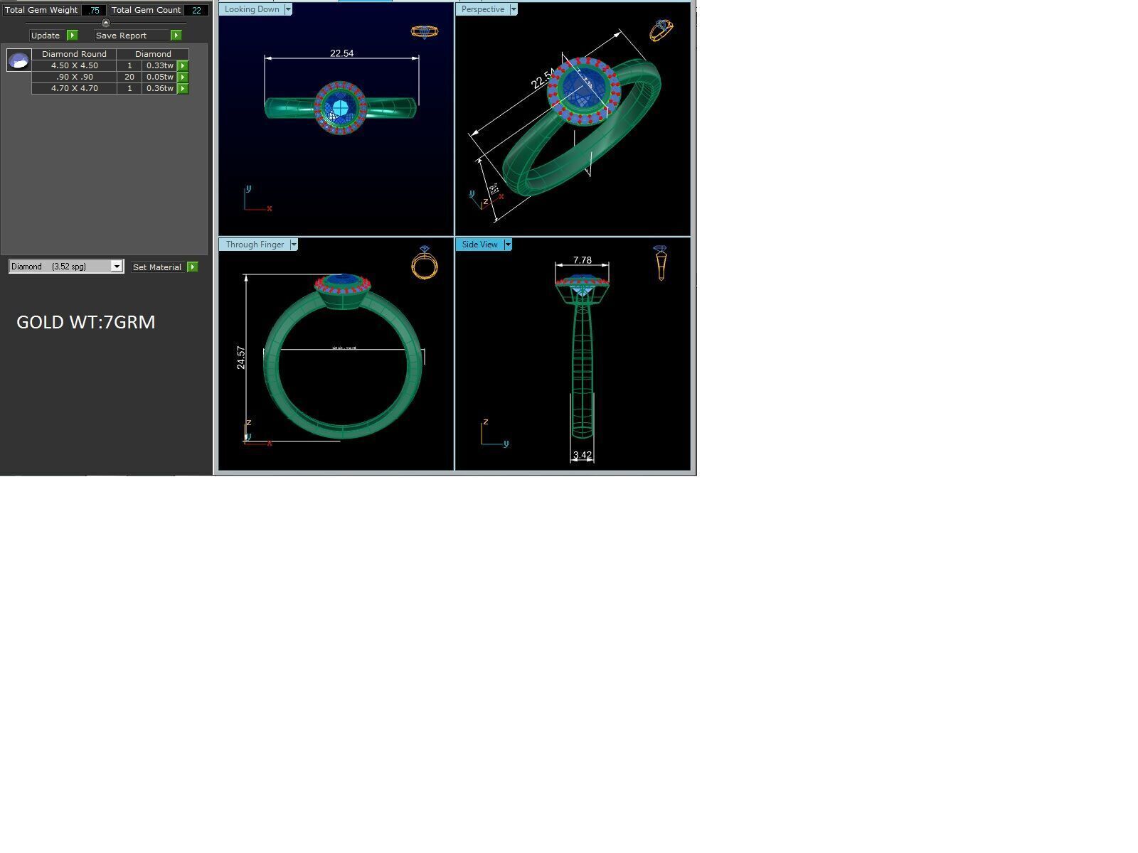 Women Ring  Render 3dm STL OBJ FBX Details 3D print model_8