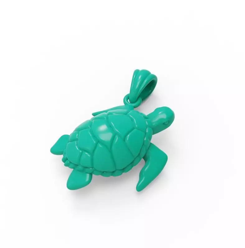 Turtle pendant 3D print model