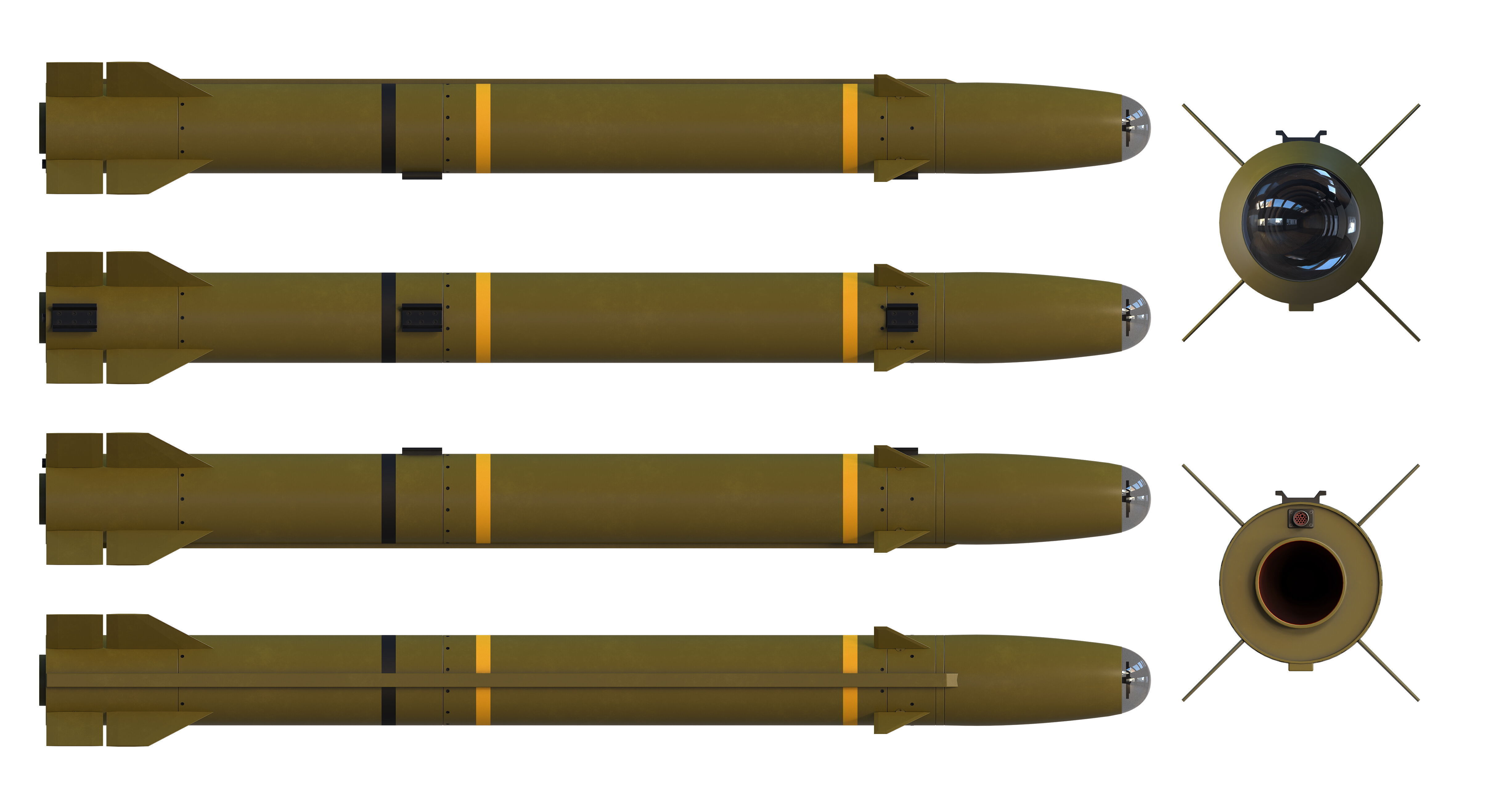 ZT-6 Mokopa Missile Low-poly 3D model_1