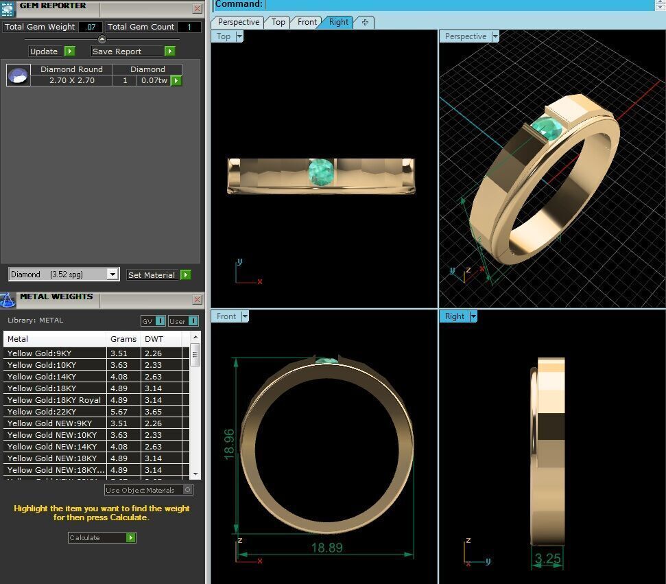 Women Ring  Render 3dm STL OBJ FBX Details 3D print model_12