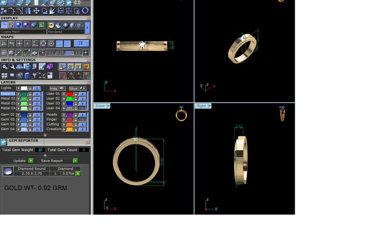 Women Ring  Render 3dm STL OBJ FBX Details 3D print model_11