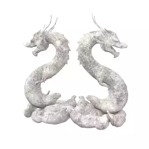 Chinese Dragon Decoration Statue v1 001 Low-poly 3D model