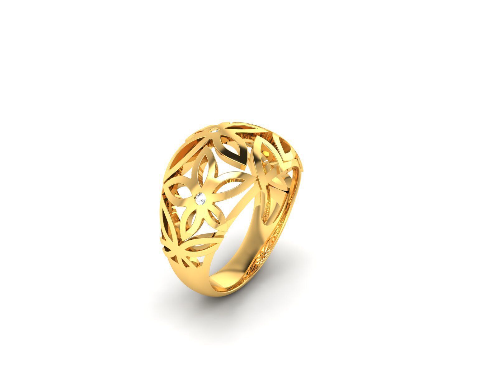 Women Ring Render 3dm STL OBJ FBX Details 3D print model_11