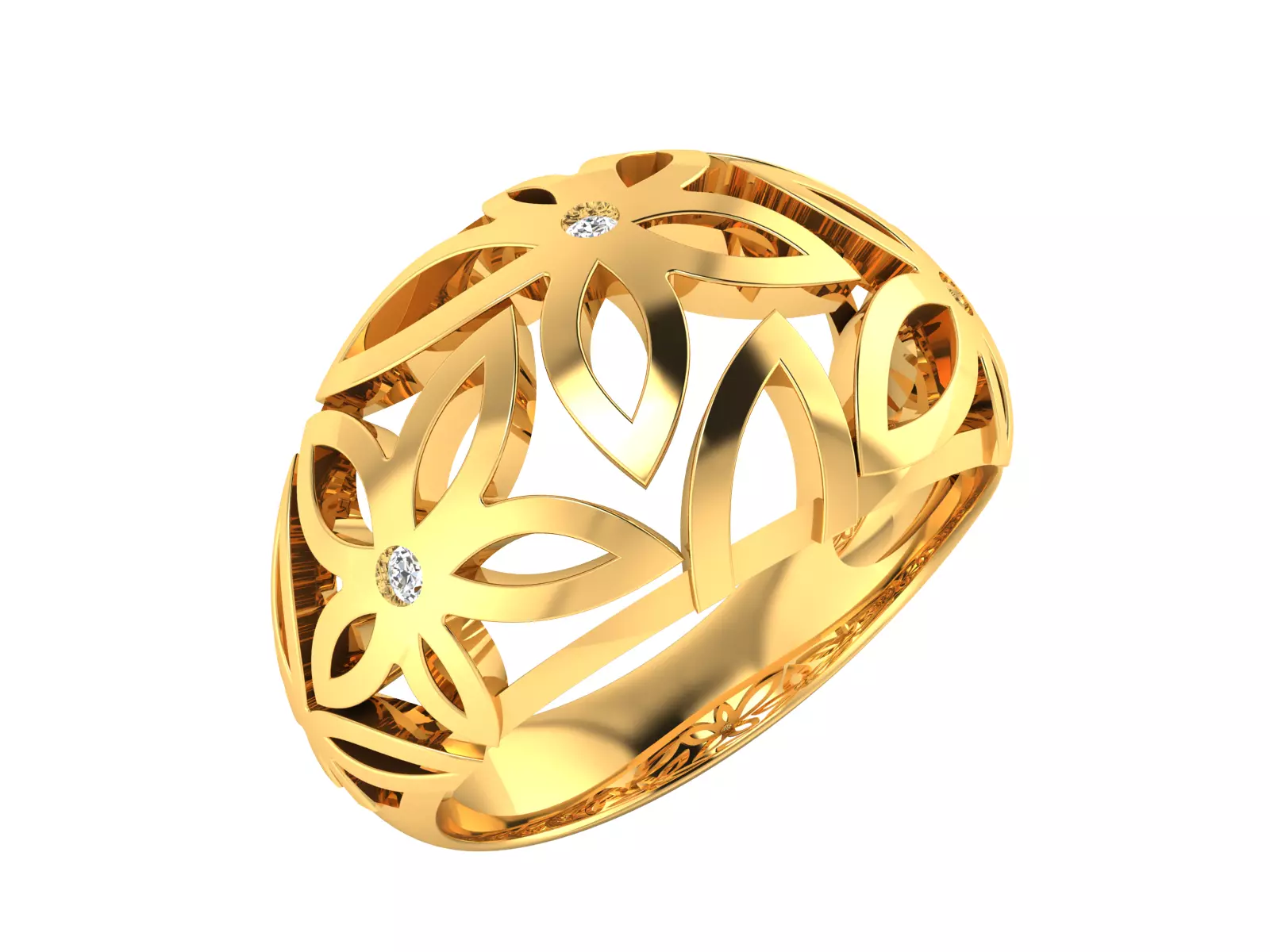Women Ring Render 3dm STL OBJ FBX Details 3D print model_0