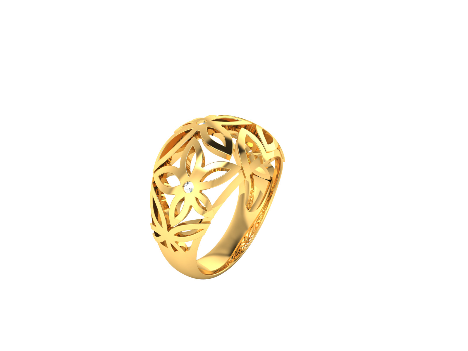 Women Ring Render 3dm STL OBJ FBX Details 3D print model_6