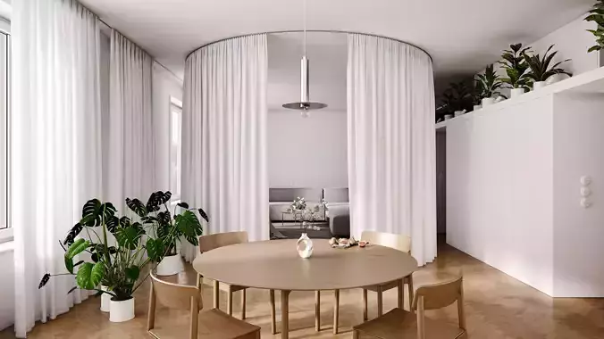 Archinteriors for UE vol 17 - minimalist apartment scene 3D model