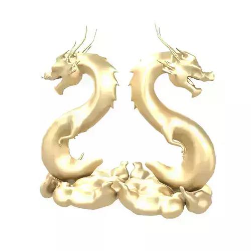 Chinese Dragon Decoration Statue v1 003