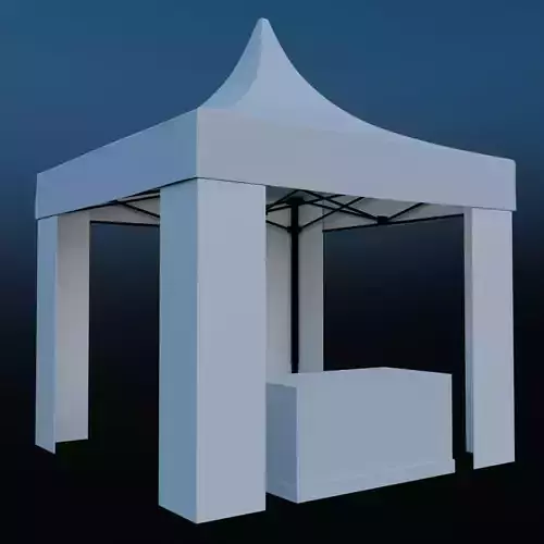 Tent event 3 Low-poly 3D model