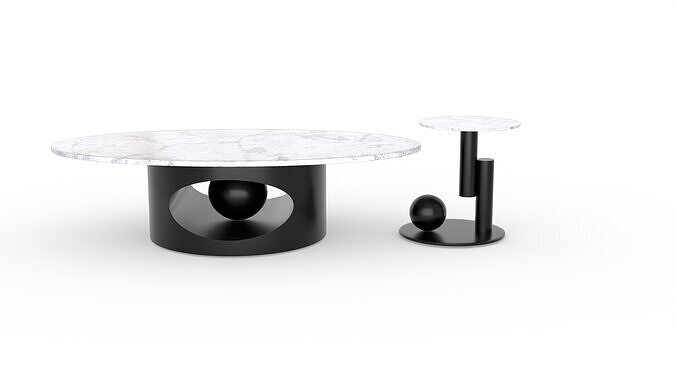 Modern Sculptural Coffee Table Low-poly 3D model