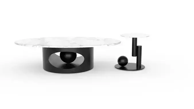 Modern Sculptural Coffee Table Low-poly 3D model