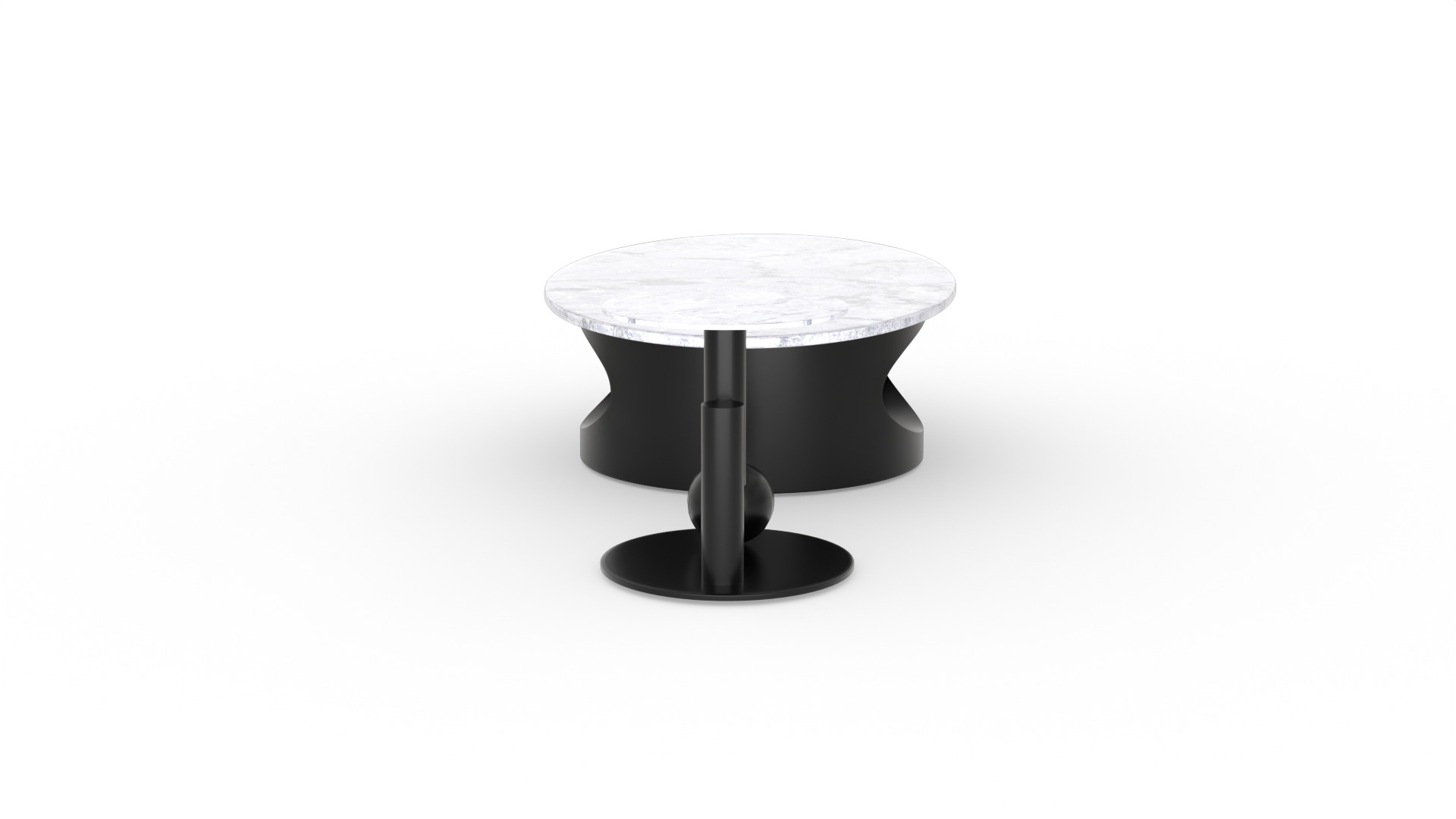 Modern Sculptural Coffee Table Low-poly 3D model_9