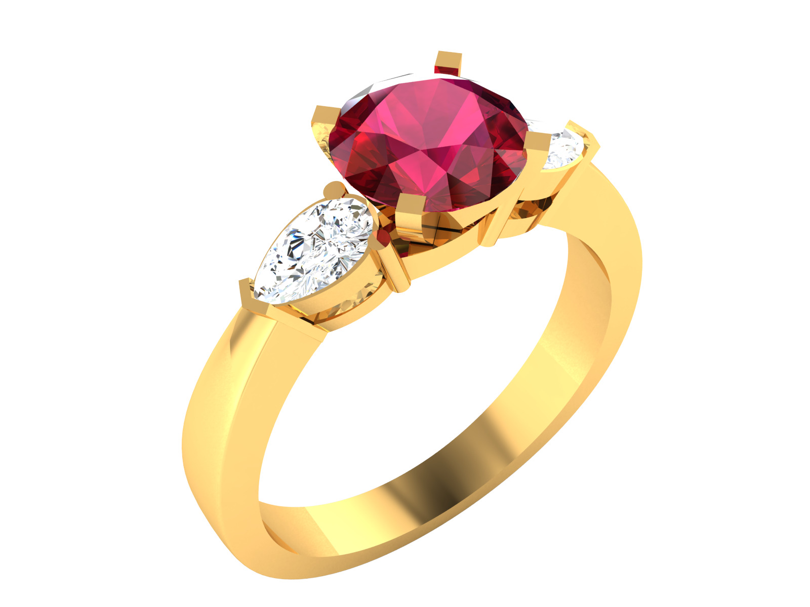 Women Ring Render 3dm STL OBJ FBX Details 3D print model_1