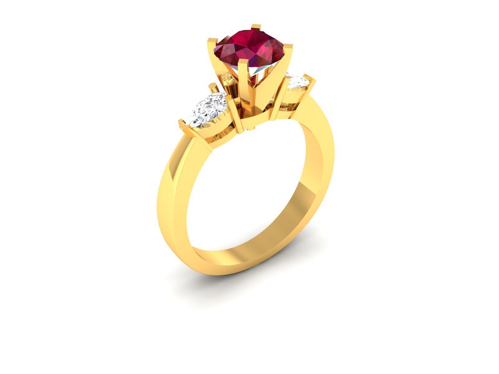 Women Ring Render 3dm STL OBJ FBX Details 3D print model_8