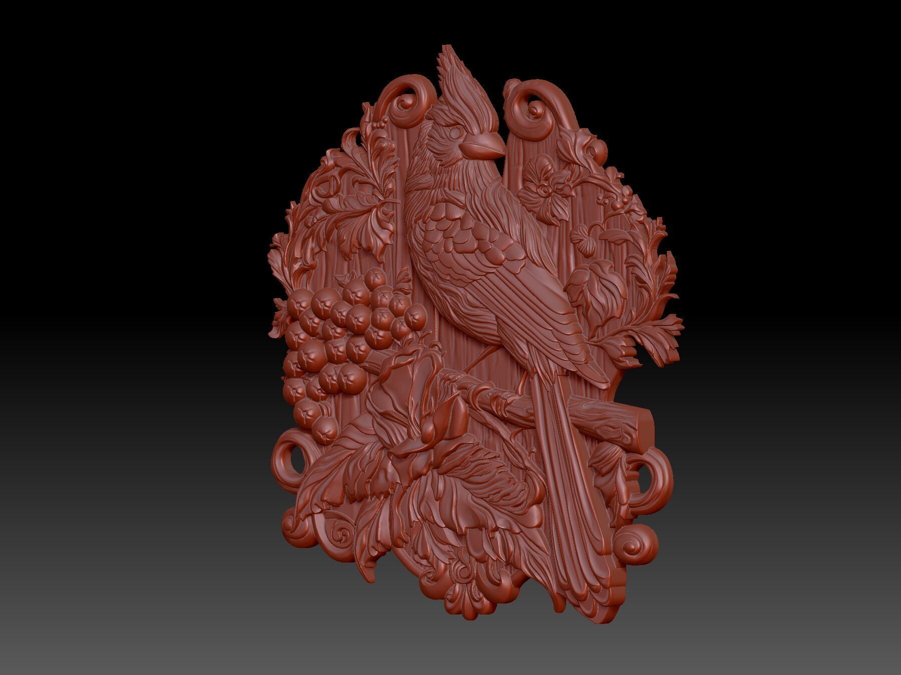Red Cardinal 3D print model_3