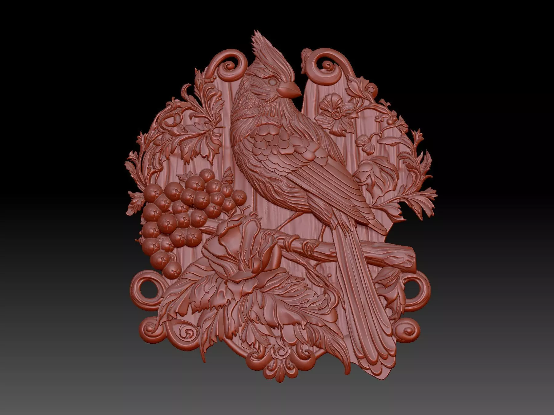 Red Cardinal 3D print model_0
