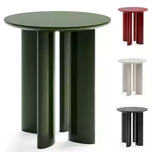 Circular Colorful Side Table 3D model