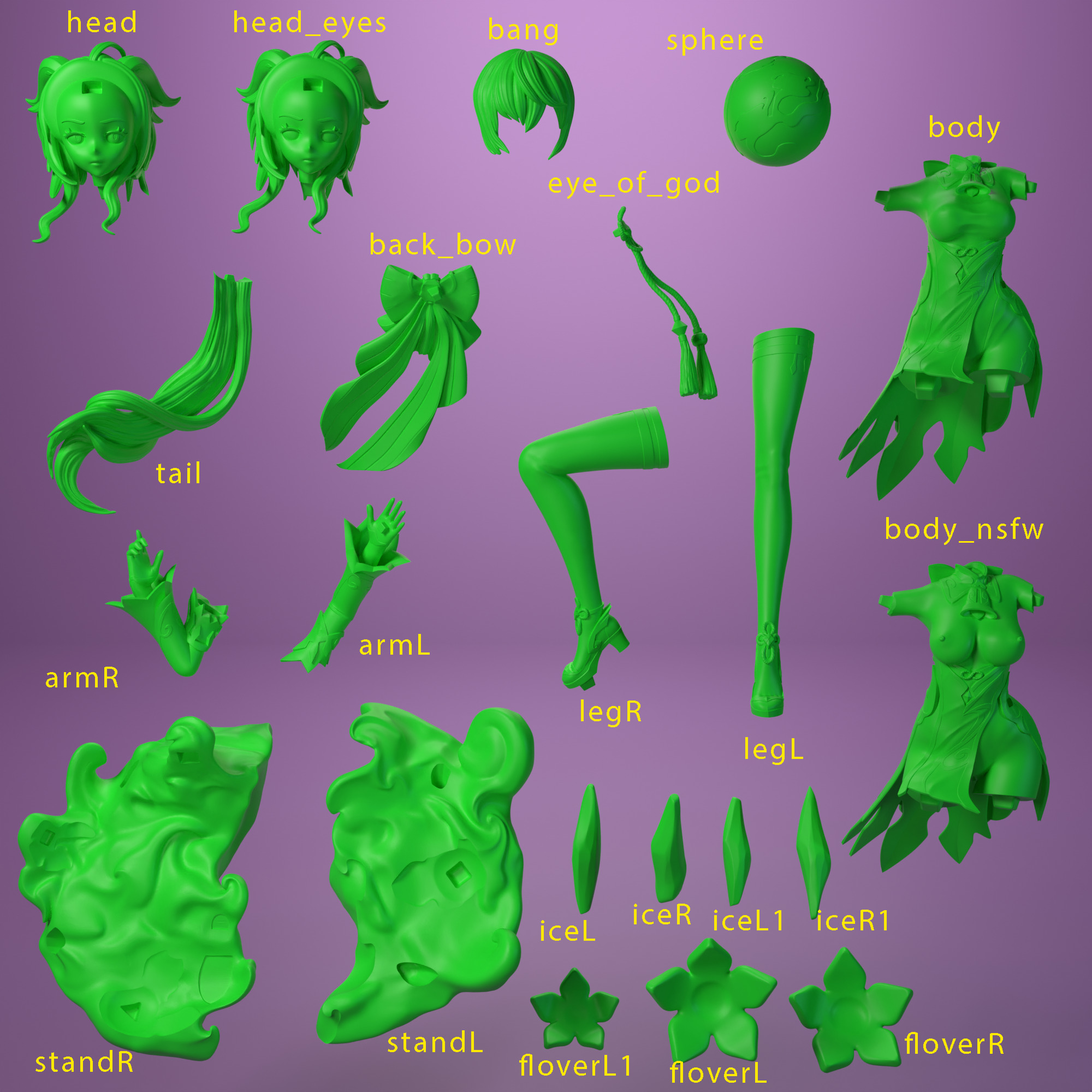 Ganyu from Genshin Impact 3D print model_11