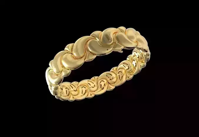 Comma Shaped Articulated Bracelet 3D print model