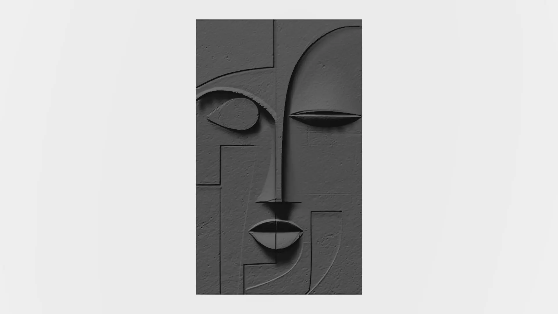 3D Face Design A Modern Abstract Art Piece 3D print model
