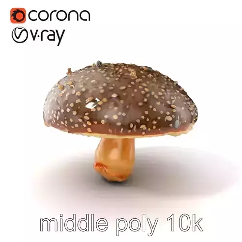 Suillus Granulatus Mushroom Detailed Model Pack