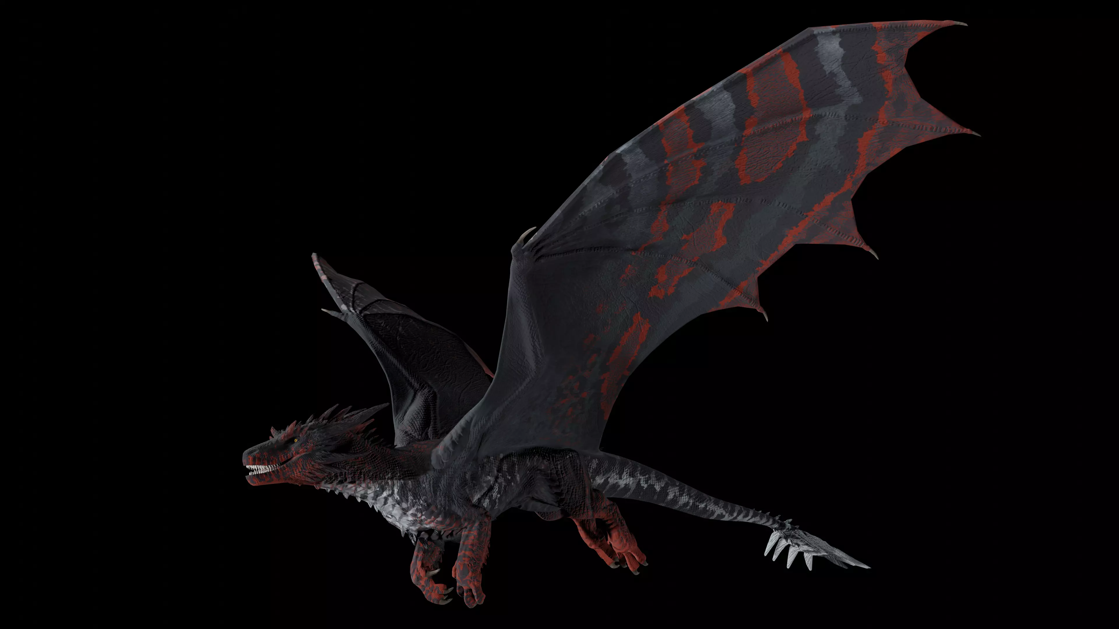 Dragon rigged and game ready Low-poly 3D model_0