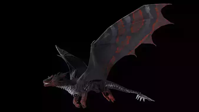 Dragon rigged and game ready Low-poly 3D model