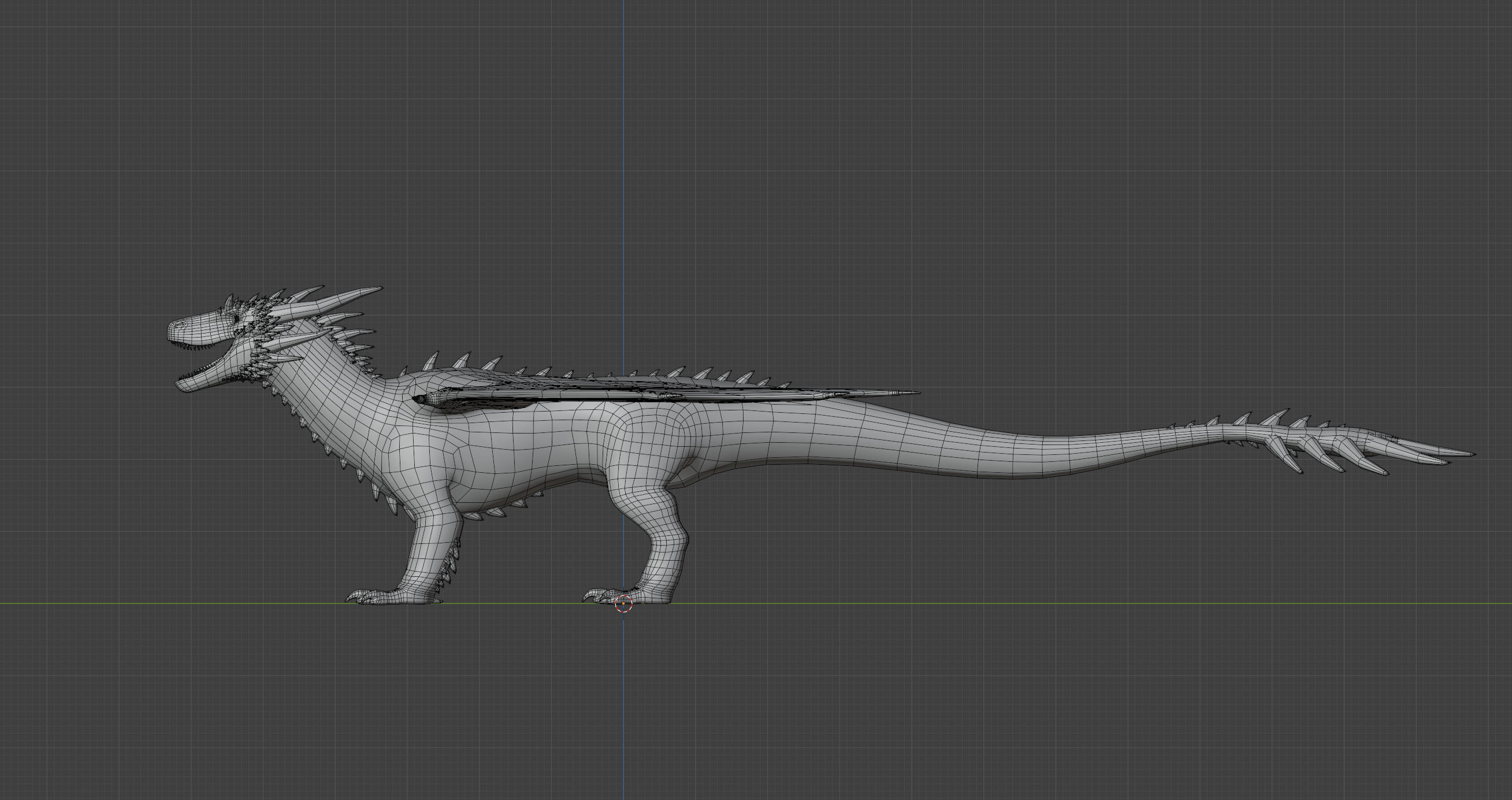 Dragon rigged and game ready Low-poly 3D model_4