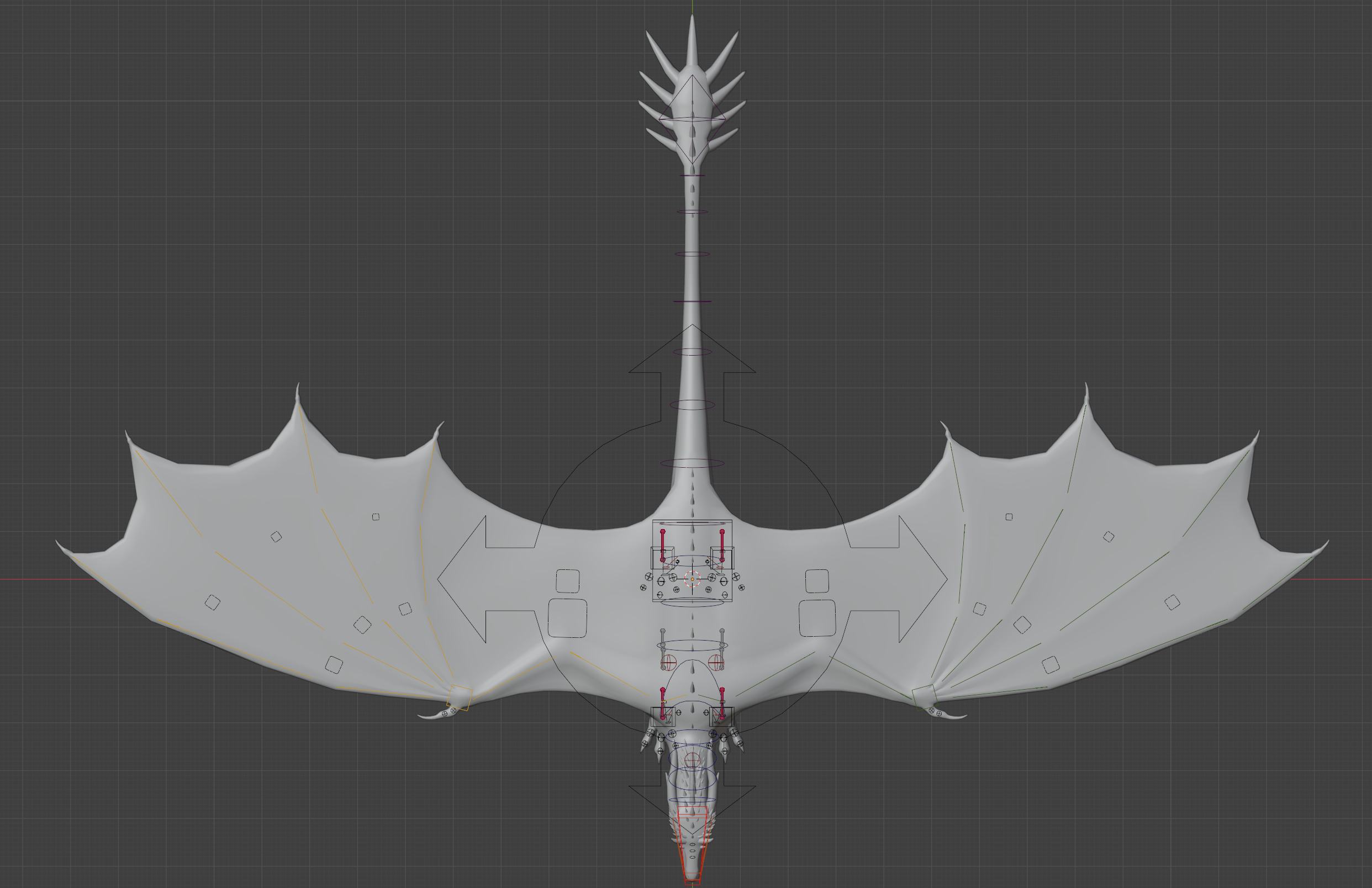 Dragon rigged and game ready Low-poly 3D model_2