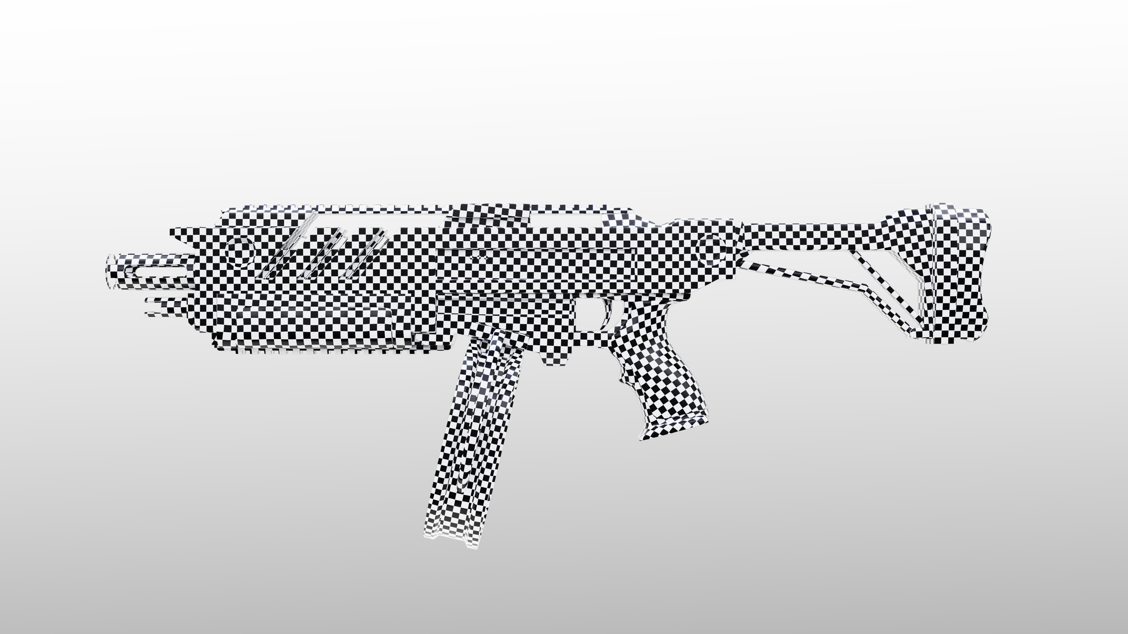 Sci-Fi Shotgun Low-poly 3D model_6