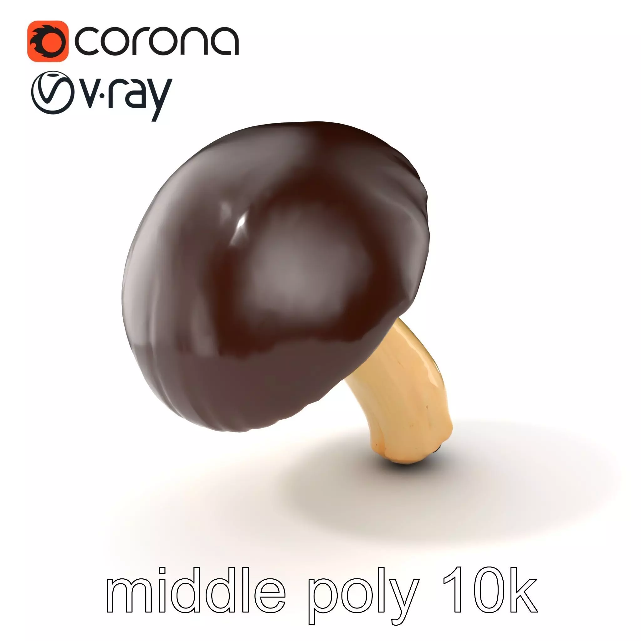 Realistic Suillus Mushroom Model Pack Low-poly 3D model_0